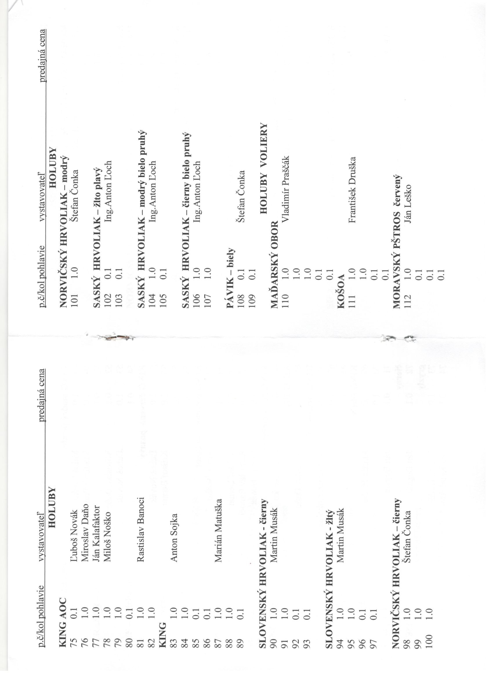 9.Katalog holuby